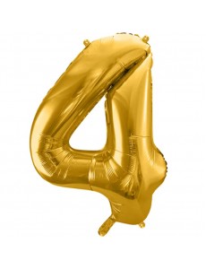 Balão Número 4 Dourado